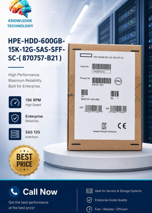 HPE 870757-B21 600GB SAS 12G Enterprise 15K SFF Hard Drive