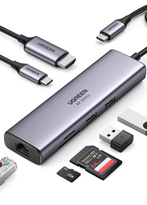 UGREEN HUB ADAPTER MULTIFUNCTION USB-C 7-IN-1 CM512